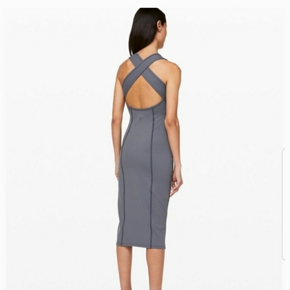 Lululemon Athletica Sultry Gray Turquoise Sports Dress Size XS - Picture 2 of 14